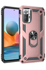 Uray store Xiaomi Redmi Note 10 Pro Kılıf Sofya Yüzüklü Silikon Kapak - Rose