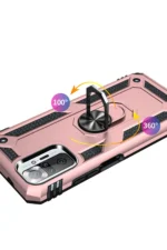 Uray store Xiaomi Redmi Note 10 Pro Kılıf Sofya Yüzüklü Silikon Kapak - Rose - Görsel 4