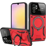 Uray store Xiaomi Redmi Note 10S Kılıf Joy Lens Standlı Kapak - Kırmızı