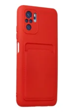 Uray store Xiaomi Redmi Note 10S Kılıf Kelvin Kartvizitli Silikon - Kırmızı - Görsel 2