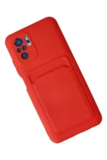 Uray store Xiaomi Redmi Note 10S Kılıf Kelvin Kartvizitli Silikon - Kırmızı - Görsel 3