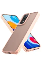 Uray store Xiaomi Redmi Note 11 Kılıf Elegant Kapak - Pudra