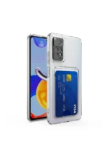 Uray store Xiaomi Redmi Note 11 Kılıf Kart Şeffaf Silikon - Şeffaf - Görsel 6