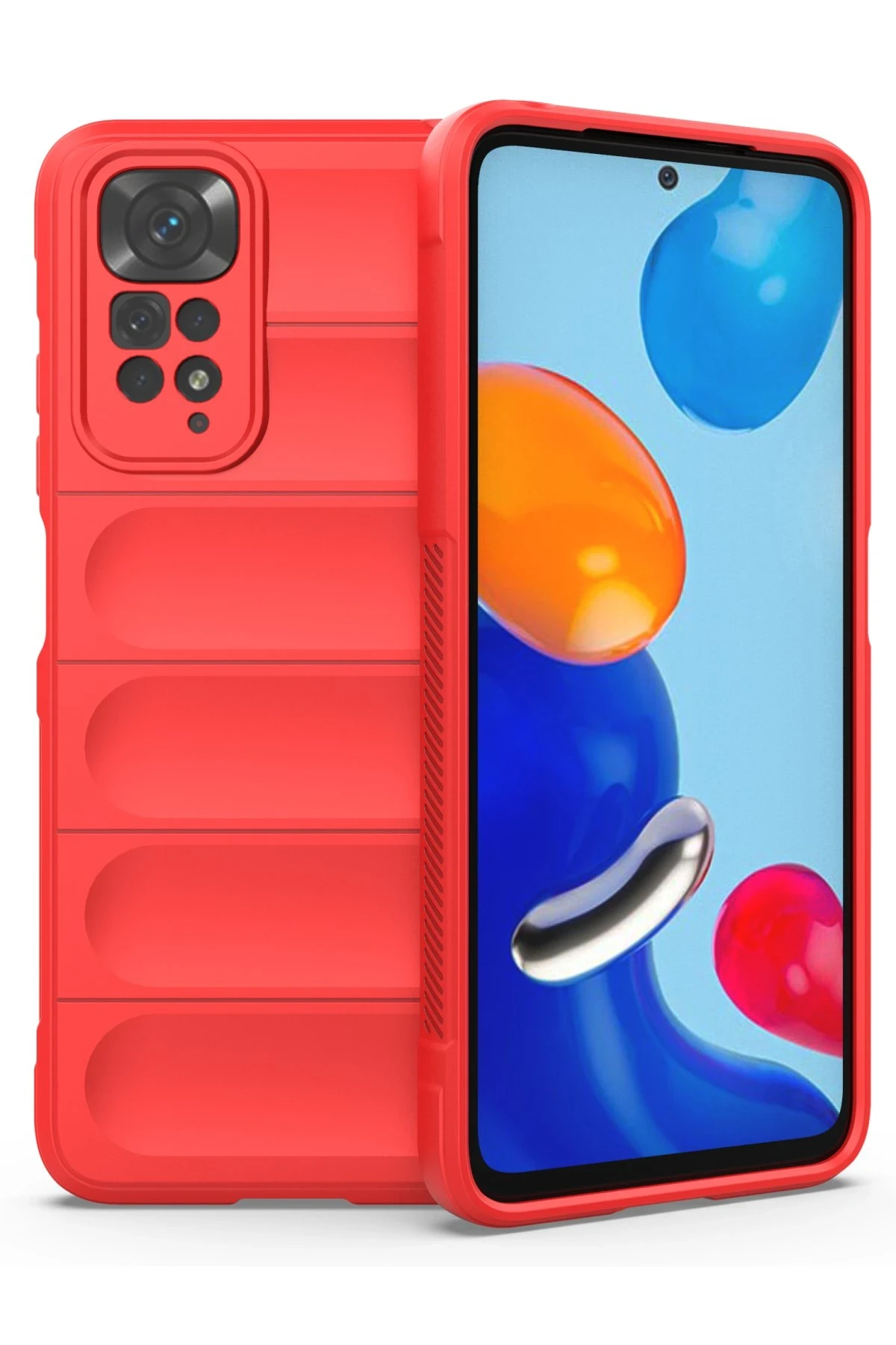 newface-xiaomi-redmi-note-11-kilif-optimum-silikon-kirmizi-default Uray store Xiaomi Redmi Note 11 Kılıf Optimum Silikon - Kırmızı - Görsel 1