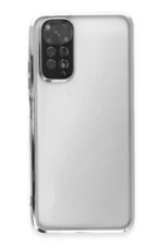 Uray store Xiaomi Redmi Note 11 Kılıf Razer Lensli Silikon - Gümüş - Görsel 2