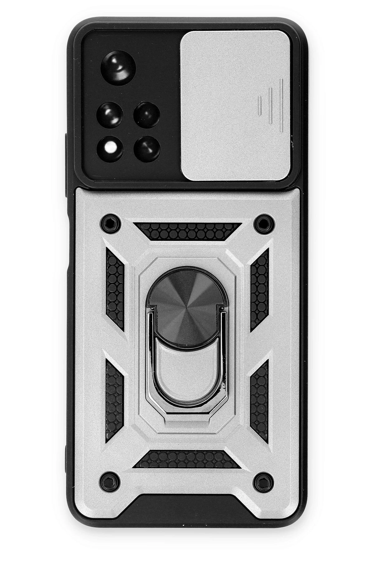 newface-xiaomi-redmi-note-11t-kilif-pars-lens-yuzuklu-silikon-gumus-default Uray store Xiaomi Redmi Note 11T Kılıf Pars Lens Yüzüklü Silikon - Gümüş - Görsel 1