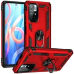 Uray store Xiaomi Redmi Note 11T Kılıf Sofya Yüzüklü Silikon Kapak - Kırmızı