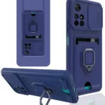 Uray store Xiaomi Redmi Note 11T Kılıf Zuma Kartvizitli Yüzüklü Silikon - Lacivert