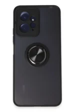 Uray store Xiaomi Redmi Note 12 4G Kılıf Montreal Yüzüklü Silikon Kapak - Siyah