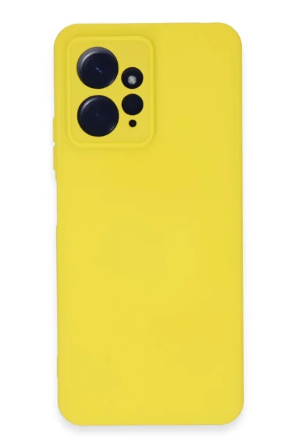 Uray store Xiaomi Redmi Note 12 4G Kılıf Nano içi Kadife Silikon - Sarı