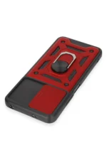 Uray store Xiaomi Redmi Note 12 5G Kılıf Pars Lens Yüzüklü Silikon - Kırmızı - Görsel 4