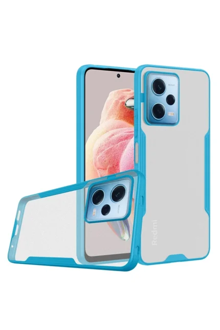 Uray store Xiaomi Redmi Note 12 5G Kılıf Platin Silikon - Mavi