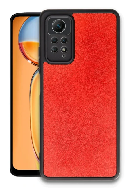 Uray store Xiaomi Redmi Note 12 Pro 4G Kılıf Aras Deri Kapak - Kırmızı