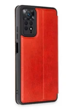Uray store Xiaomi Redmi Note 12 Pro 4G Kılıf Flip Cover - Kırmızı - Görsel 2