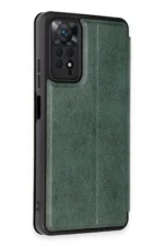 Uray store Xiaomi Redmi Note 12 Pro 4G Kılıf Flip Cover - Koyu Yeşil - Görsel 2