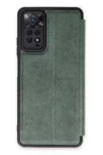 Uray store Xiaomi Redmi Note 12 Pro 4G Kılıf Flip Cover - Koyu Yeşil