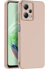 Uray store Xiaomi Redmi Note 12 Pro 5G Kılıf Nano içi Kadife Silikon - Pudra