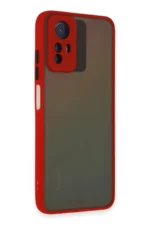 Uray store Xiaomi Redmi Note 12S Kılıf Montreal Silikon Kapak - Kırmızı - Görsel 2