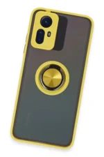 Uray store Xiaomi Redmi Note 12S Kılıf Montreal Yüzüklü Silikon Kapak - Sarı - Görsel 3