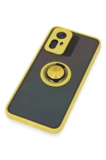 Uray store Xiaomi Redmi Note 12S Kılıf Montreal Yüzüklü Silikon Kapak - Sarı - Görsel 6