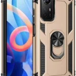 Uray store Xiaomi Redmi Note 12S Kılıf Sofya Yüzüklü Silikon Kapak - Gold