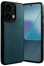 Uray store Xiaomi Redmi Note 13 4G Kılıf Aras Deri Kapak - Koyu Yeşil