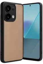 Uray store Xiaomi Redmi Note 13 4G Kılıf Aras Deri Kapak - Pudra