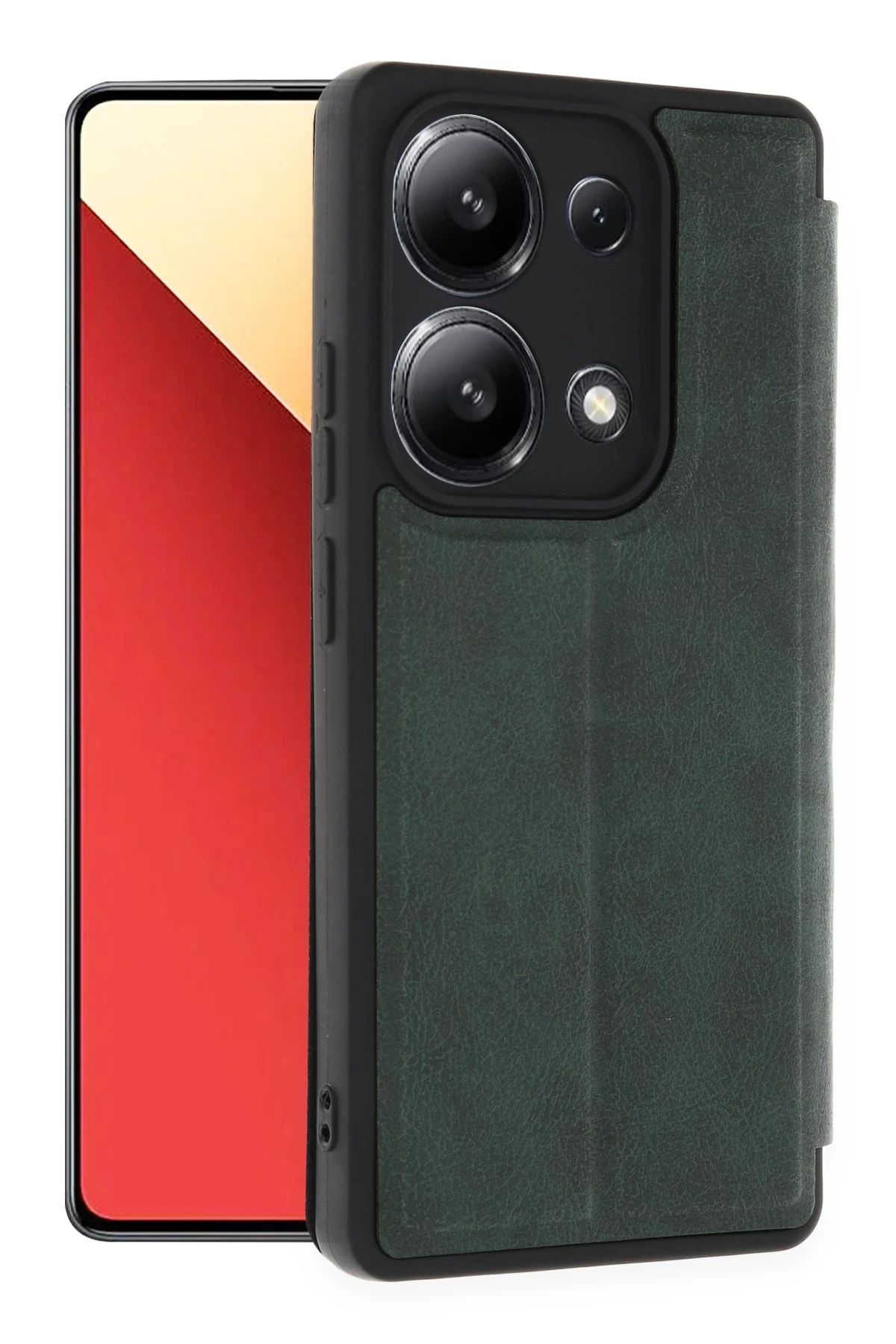 newface-xiaomi-redmi-note-13-4g-kilif-flip-cover-koyu-yesil-default Uray store Xiaomi Redmi Note 13 4G Kılıf Flip Cover - Koyu Yeşil - Görsel 1