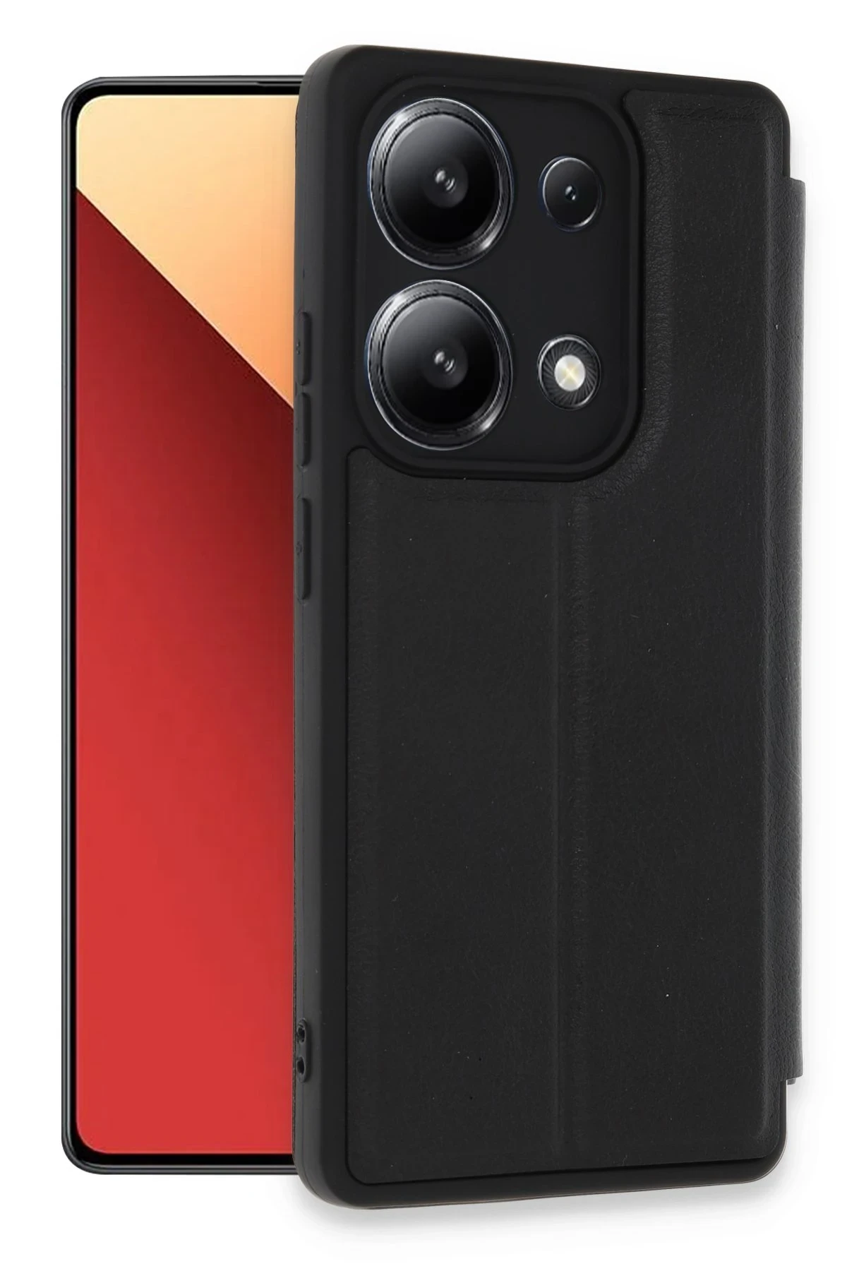 newface-xiaomi-redmi-note-13-4g-kilif-flip-cover-siyah-default Uray store Xiaomi Redmi Note 13 4G Kılıf Flip Cover - Siyah - Görsel 1