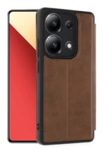 Uray store Xiaomi Redmi Note 13 4G Kılıf Flip Cover - Taba