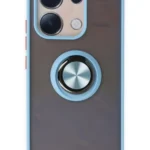 Uray store Xiaomi Redmi Note 13 4G Kılıf Montreal Yüzüklü Silikon Kapak - Buz Mavi