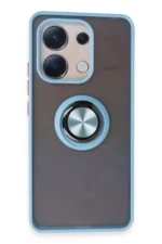 Uray store Xiaomi Redmi Note 13 4G Kılıf Montreal Yüzüklü Silikon Kapak - Buz Mavi