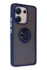 Uray store Xiaomi Redmi Note 13 4G Kılıf Montreal Yüzüklü Silikon Kapak - Lacivert - Görsel 2