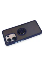 Uray store Xiaomi Redmi Note 13 4G Kılıf Montreal Yüzüklü Silikon Kapak - Lacivert - Görsel 3