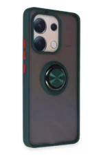 Uray store Xiaomi Redmi Note 13 4G Kılıf Montreal Yüzüklü Silikon Kapak - Yeşil - Görsel 2