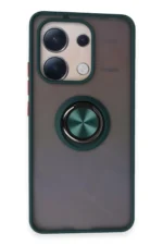 Uray store Xiaomi Redmi Note 13 4G Kılıf Montreal Yüzüklü Silikon Kapak - Yeşil