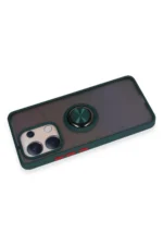 Uray store Xiaomi Redmi Note 13 4G Kılıf Montreal Yüzüklü Silikon Kapak - Yeşil - Görsel 3