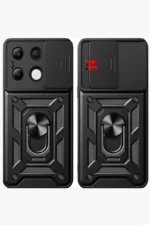 Uray store Xiaomi Redmi Note 13 4G Kılıf Pars Lens Yüzüklü Silikon - Kırmızı - Görsel 3