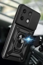 Uray store Xiaomi Redmi Note 13 4G Kılıf Pars Lens Yüzüklü Silikon - Yeşil - Görsel 4