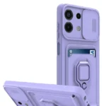Uray store Xiaomi Redmi Note 13 4G Kılıf Zuma Kartvizitli Yüzüklü Silikon - Lila