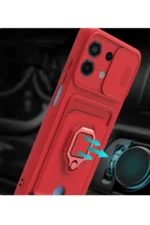 Uray store Xiaomi Redmi Note 13 4G Kılıf Zuma Kartvizitli Yüzüklü Silikon - Siyah - Görsel 3