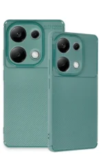 Uray store Xiaomi Redmi Note 13 Pro 4G Kılıf Auto Focus Karbon Kapak - Koyu Yeşil - Görsel 3