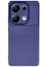 Uray store Xiaomi Redmi Note 13 Pro 4G Kılıf Auto Focus Karbon Kapak - Lacivert - Görsel 4