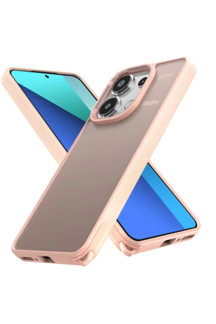 Uray store Xiaomi Redmi Note 13 Pro 4G Kılıf Elegant Kapak - Pudra