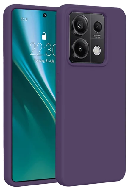 Uray store Xiaomi Redmi Note 13 Pro 4G Kılıf First Silikon - Mor