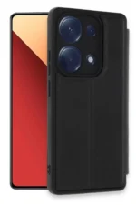 Uray store Xiaomi Redmi Note 13 Pro 4G Kılıf Flip Cover - Siyah