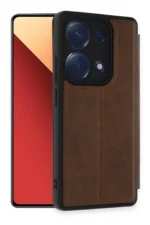 Uray store Xiaomi Redmi Note 13 Pro 4G Kılıf Flip Cover - Taba