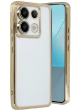 Uray store Xiaomi Redmi Note 13 Pro 4G Kılıf Razer Lensli Silikon - Gold