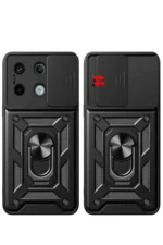 Uray store Xiaomi Redmi Note 13 Pro 4G Pars Lens Yüzüklü Silikon - Kırmızı - Görsel 3