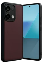 Uray store Xiaomi Redmi Note 13 Pro 5G Kılıf Aras Deri Kapak - Bordo